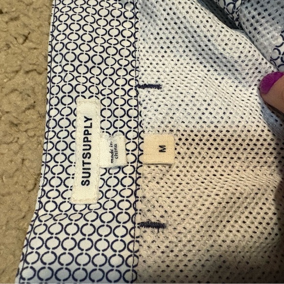 Suitsupply Blue Patterned Men Shorts - Picture 2 of 6